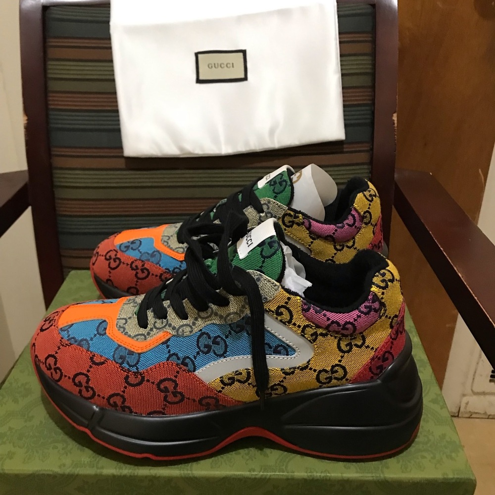 Authentic Gucci Rhyton Sneakers - Picture 5 of 12